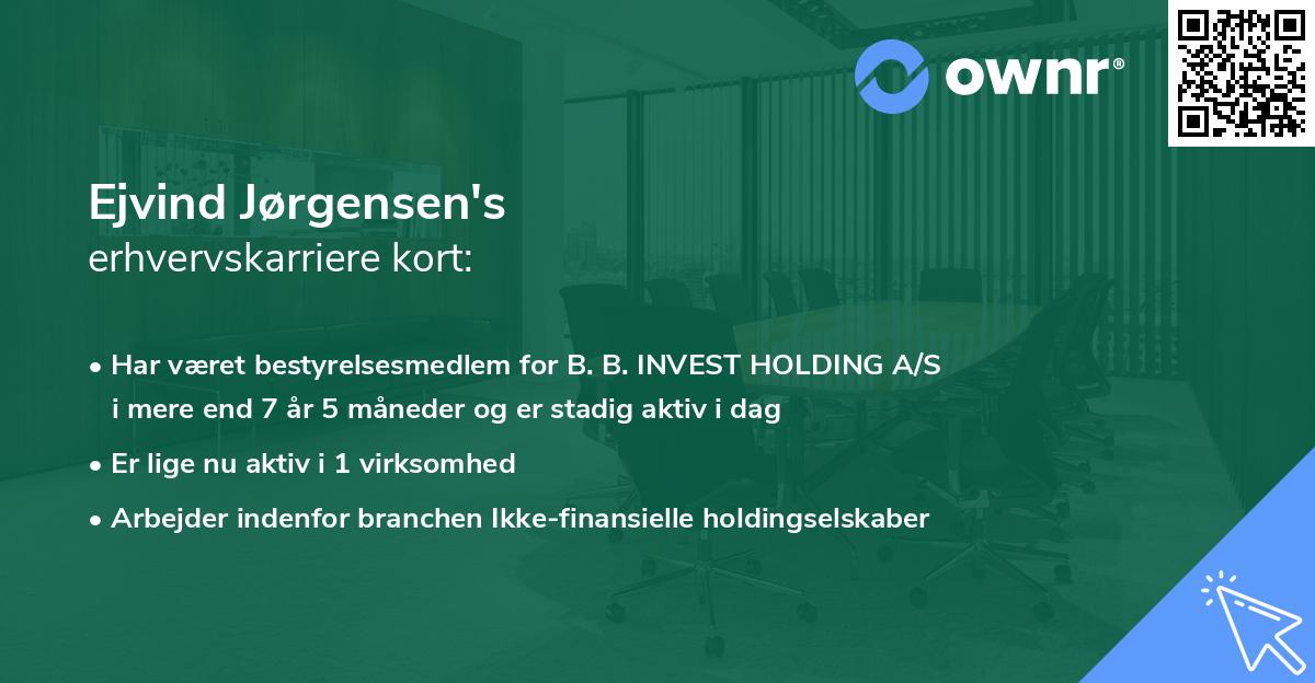 Ejvind Jørgensen's erhvervskarriere kort