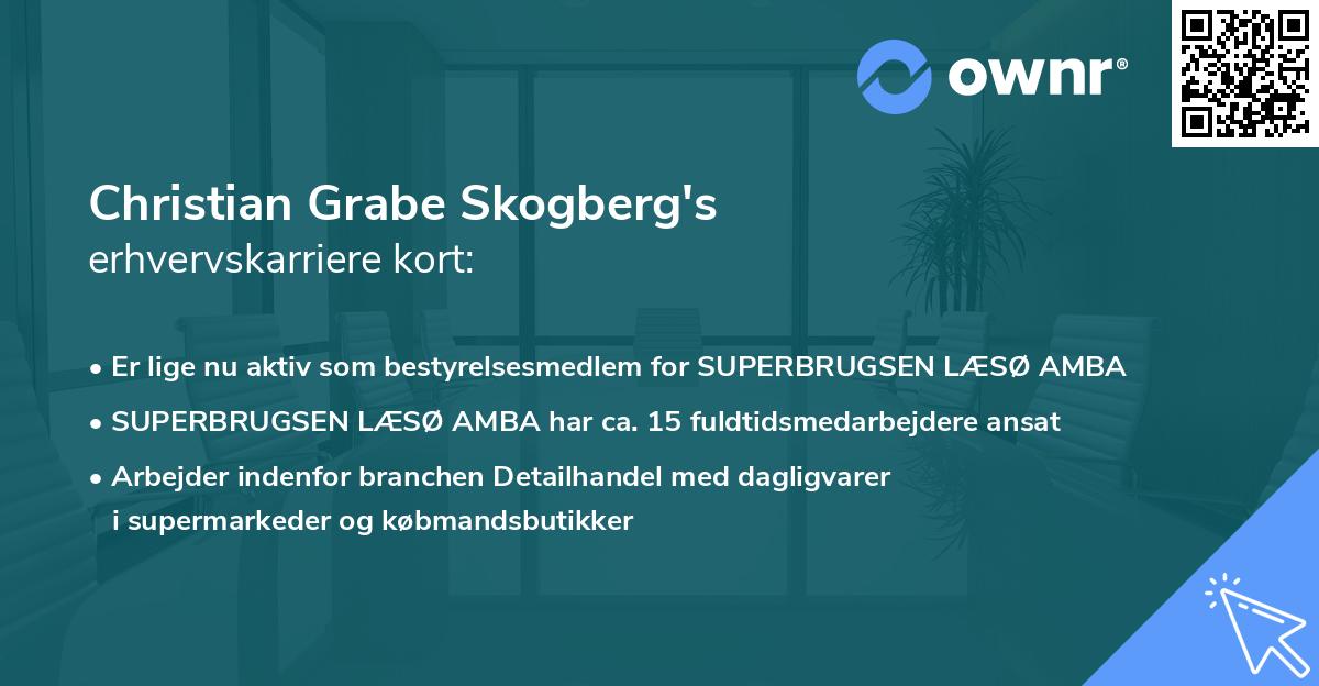 Christian Grabe Skogberg's erhvervskarriere kort