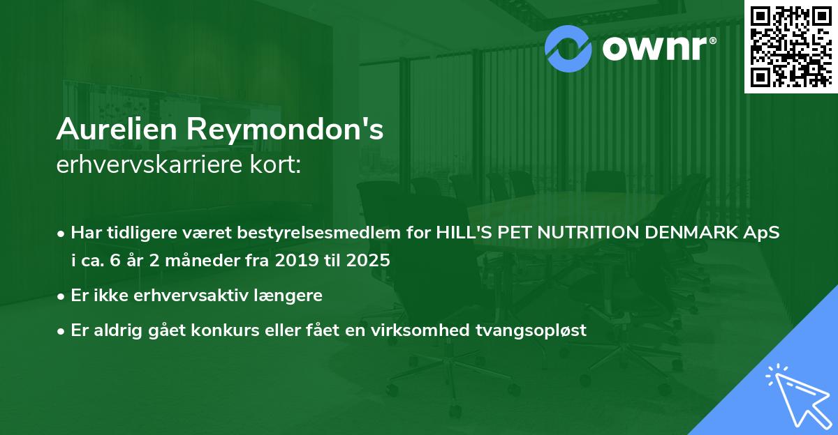 Aurelien Reymondon's erhvervskarriere kort