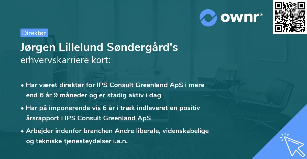 Jørgen Lillelund Søndergård's erhvervskarriere kort