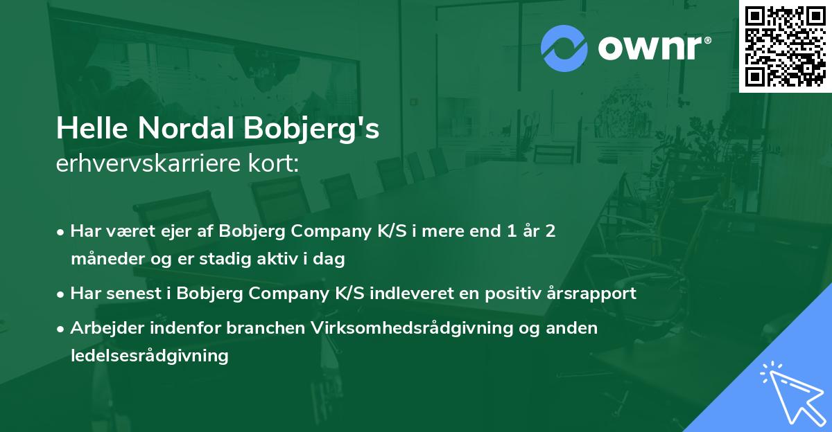 Helle Nordal Bobjerg's erhvervskarriere kort