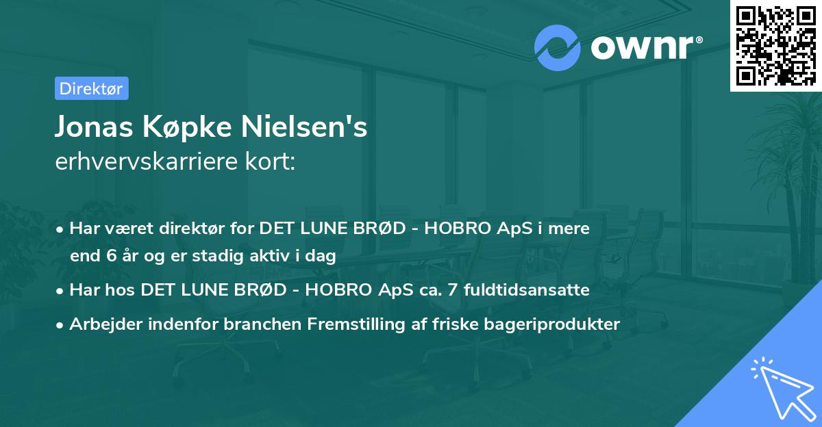Jonas Køpke Nielsen's erhvervskarriere kort