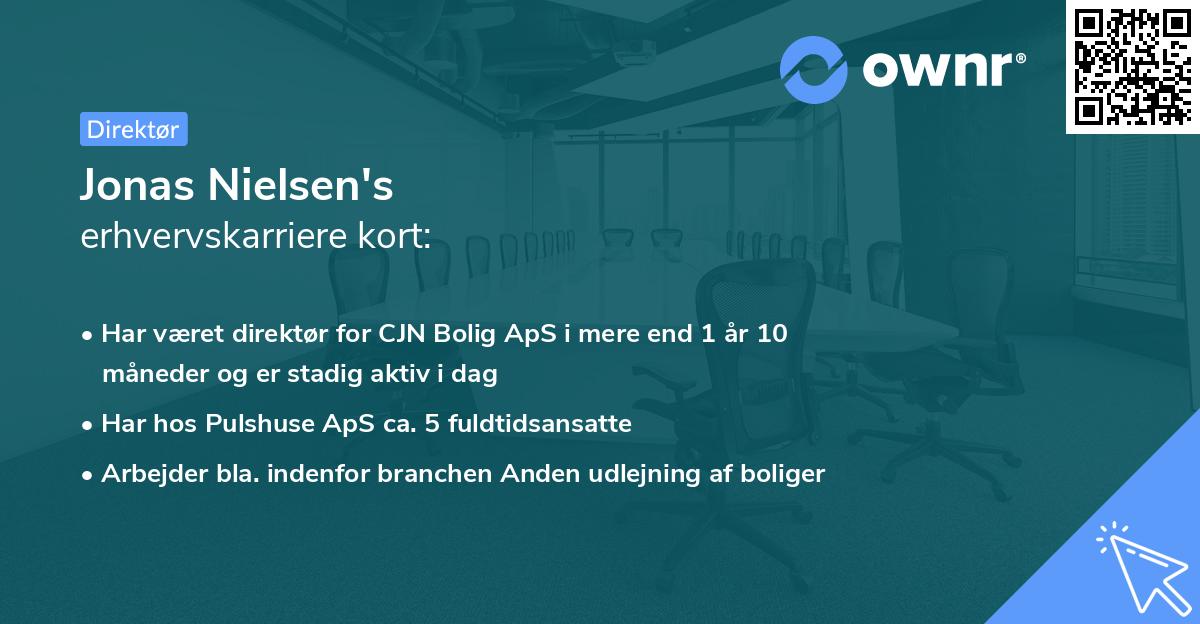 Jonas Nielsen's erhvervskarriere kort