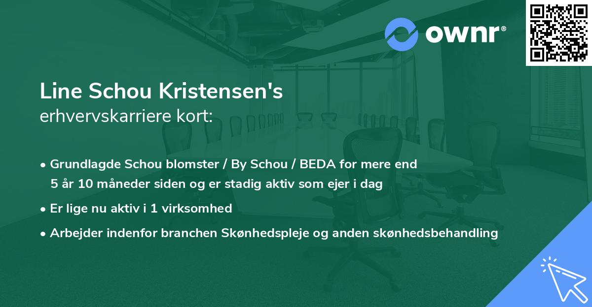 Line Schou Kristensen's erhvervskarriere kort