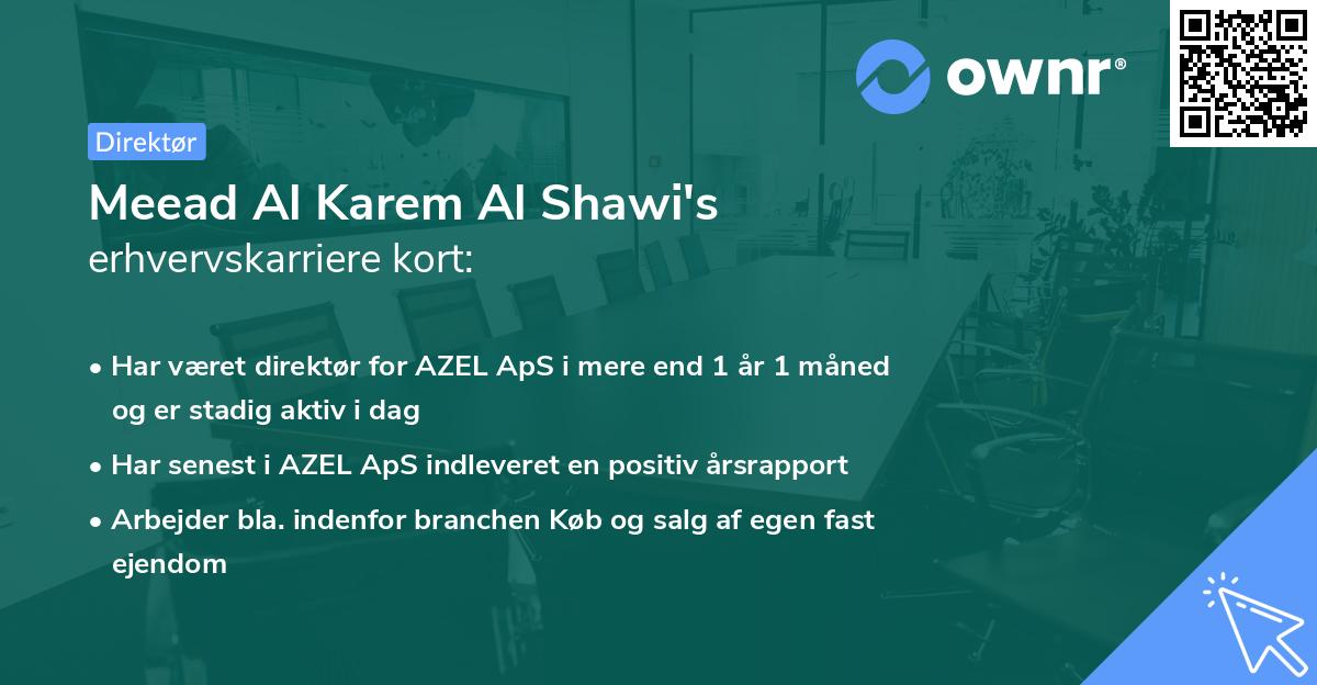 Meead Al Karem Al Shawi's erhvervskarriere kort