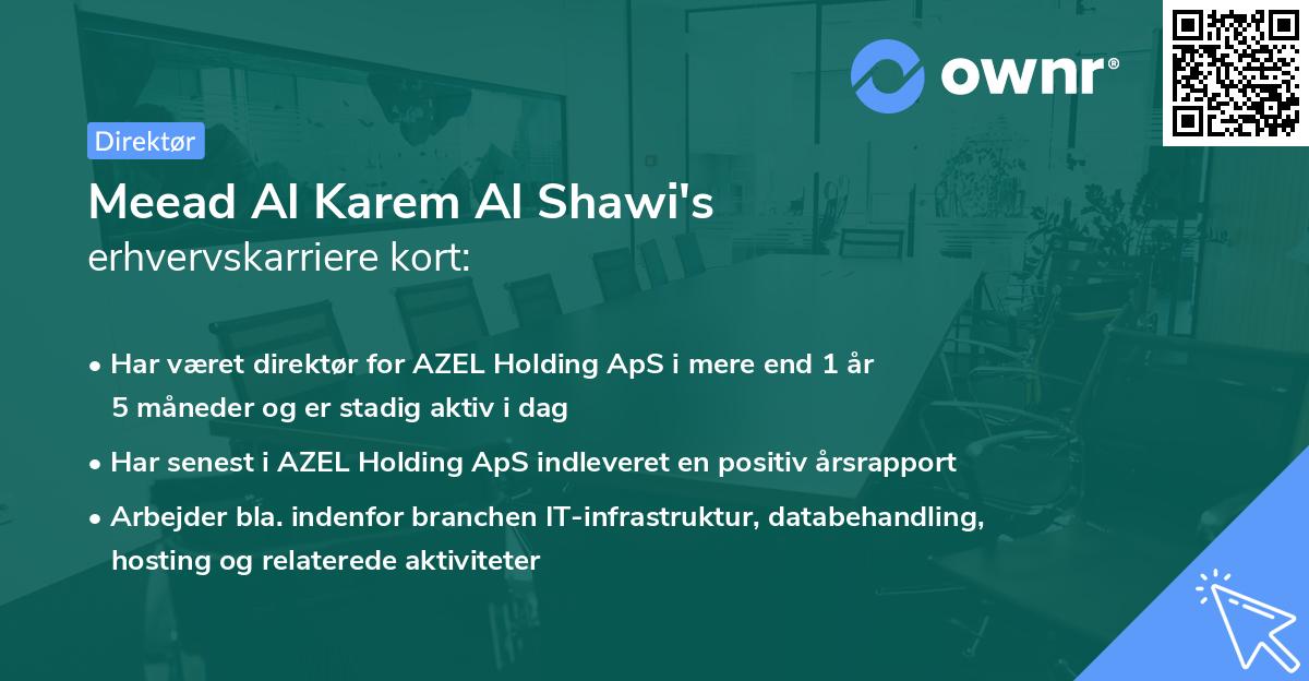 Meead Al Karem Al Shawi's erhvervskarriere kort