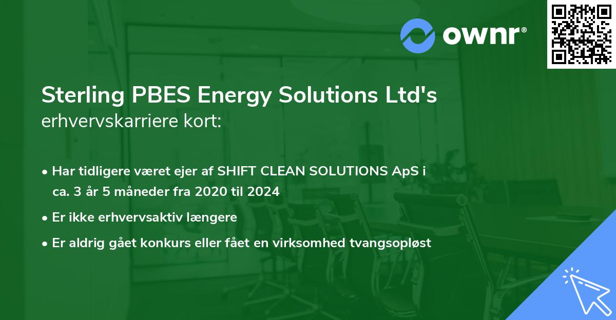 Sterling PBES Energy Solutions Ltd's erhvervskarriere kort