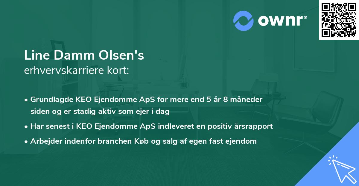Line Damm Olsen's erhvervskarriere kort