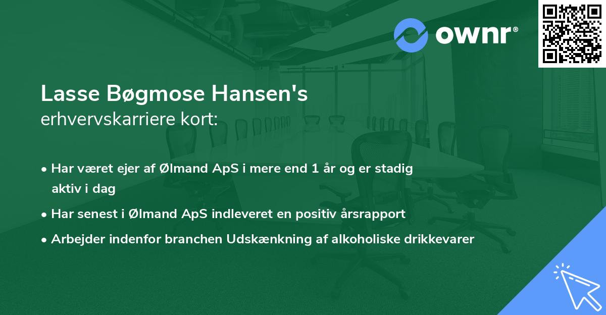 Lasse Bøgmose Hansen's erhvervskarriere kort