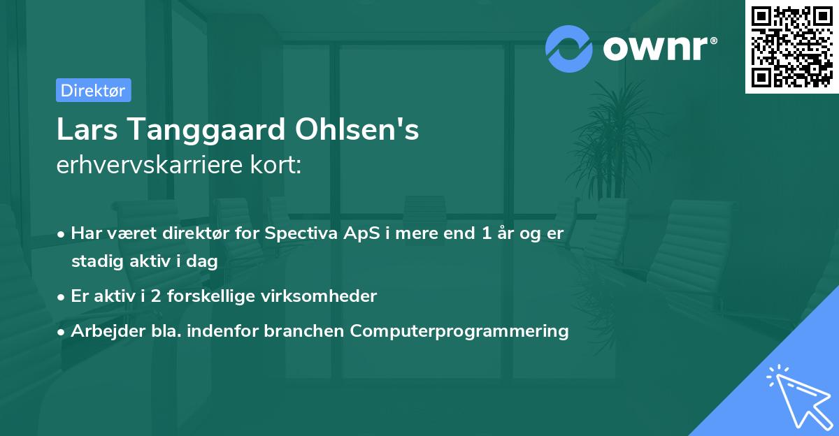 Lars Tanggaard Ohlsen's erhvervskarriere kort
