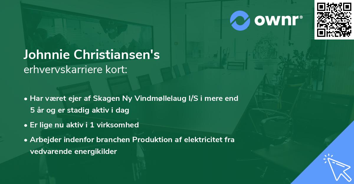 Johnnie Christiansen's erhvervskarriere kort