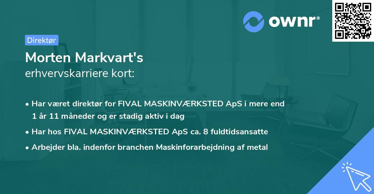 Morten Markvart's erhvervskarriere kort