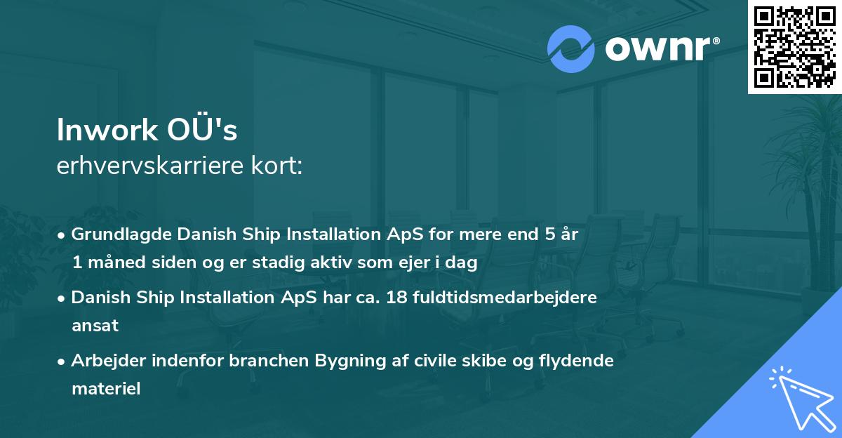 Inwork OÜ's erhvervskarriere kort