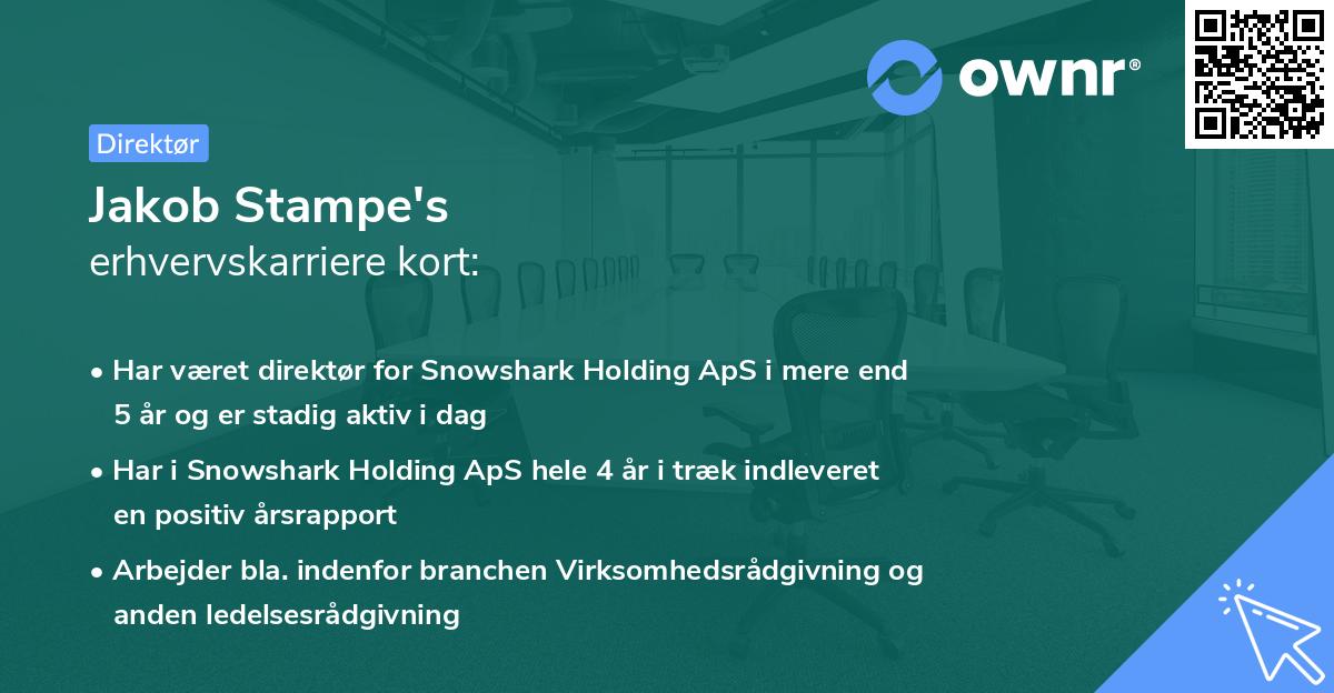 Jakob Stampe's erhvervskarriere kort
