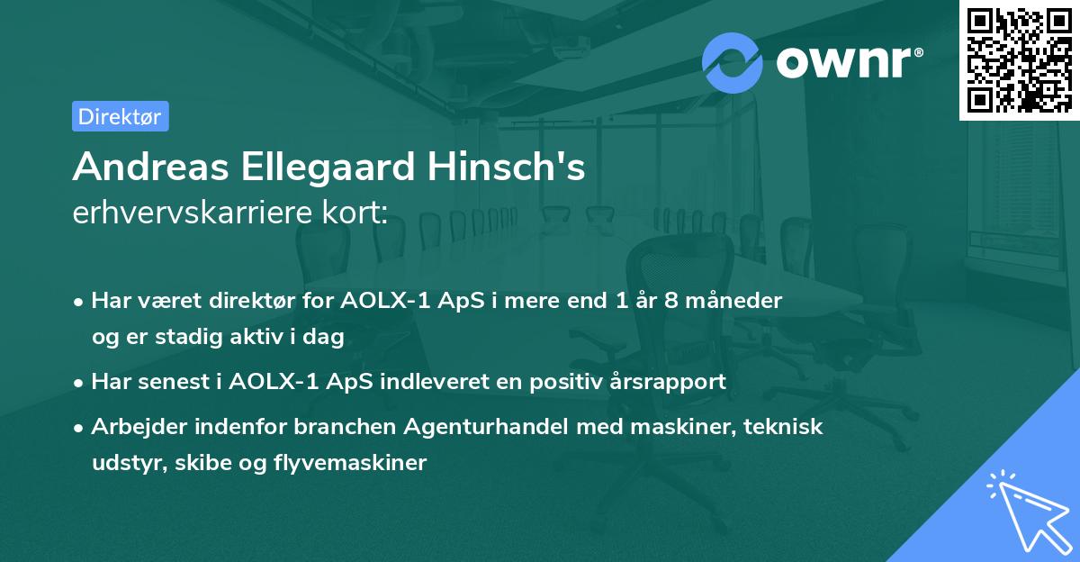 Andreas Ellegaard Hinsch's erhvervskarriere kort