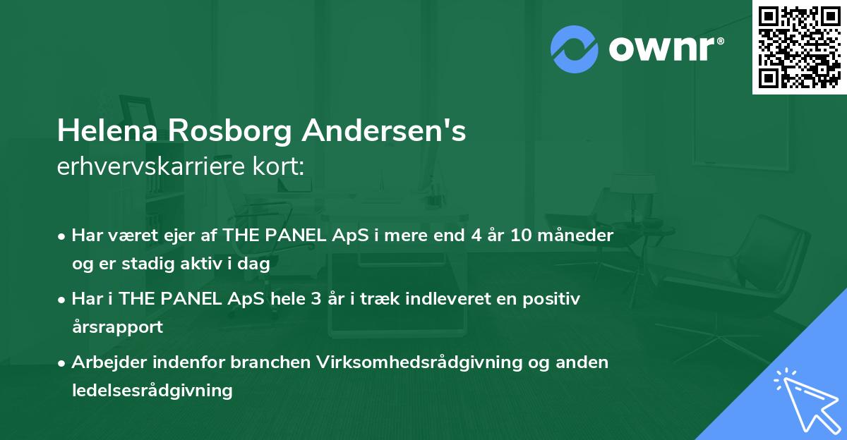Helena Rosborg Andersen's erhvervskarriere kort