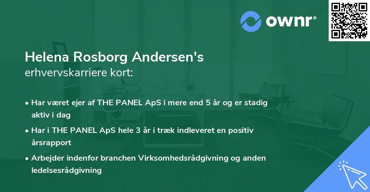 Helena Rosborg Andersen's erhvervskarriere kort