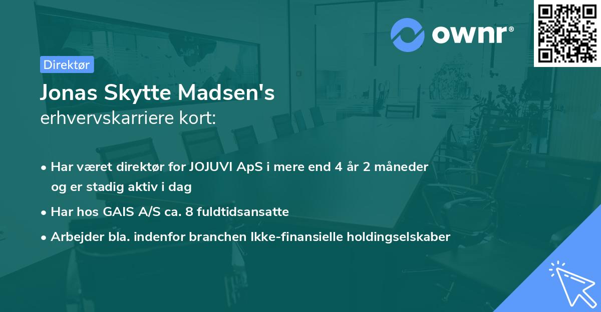 Jonas Skytte Madsen's erhvervskarriere kort