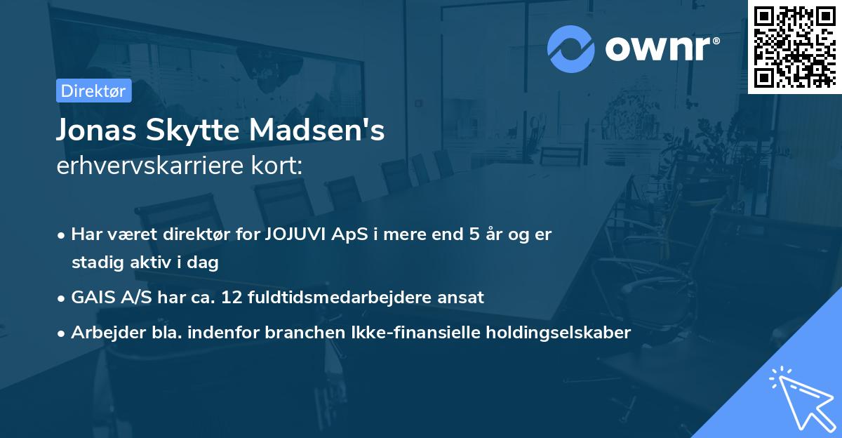 Jonas Skytte Madsen's erhvervskarriere kort