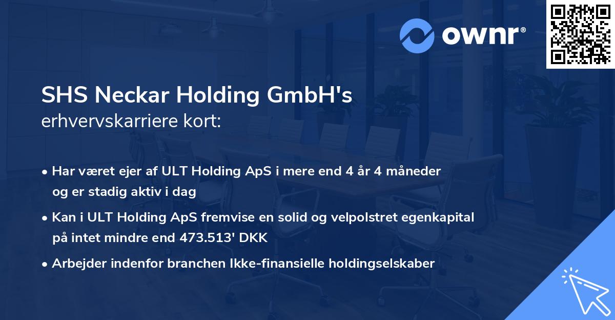 SHS Neckar Holding GmbH's erhvervskarriere kort
