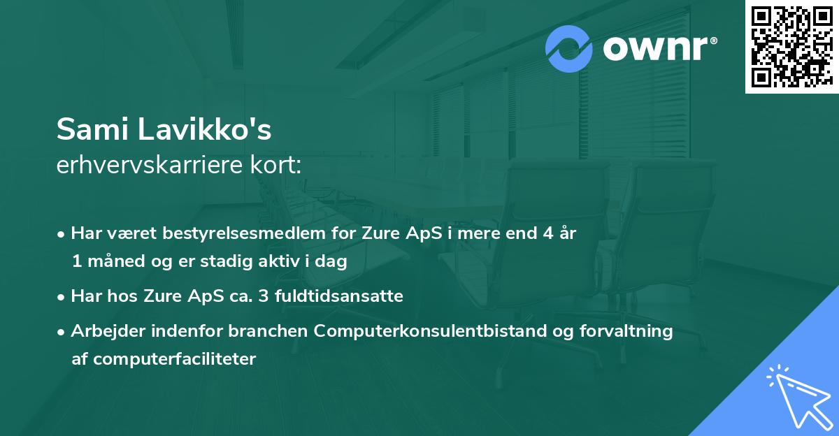 Sami Lavikko's erhvervskarriere kort