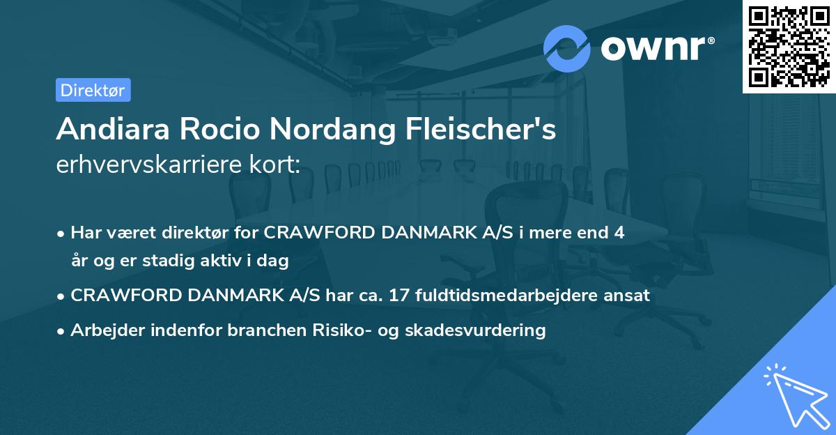 Andiara Rocio Nordang Fleischer's erhvervskarriere kort
