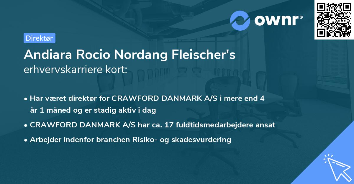 Andiara Rocio Nordang Fleischer's erhvervskarriere kort