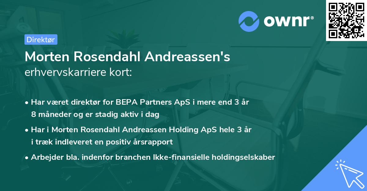 Morten Rosendahl Andreassen's erhvervskarriere kort