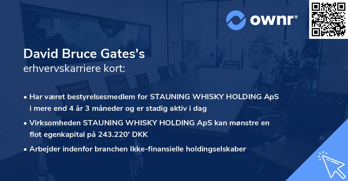 David Bruce Gates's erhvervskarriere kort