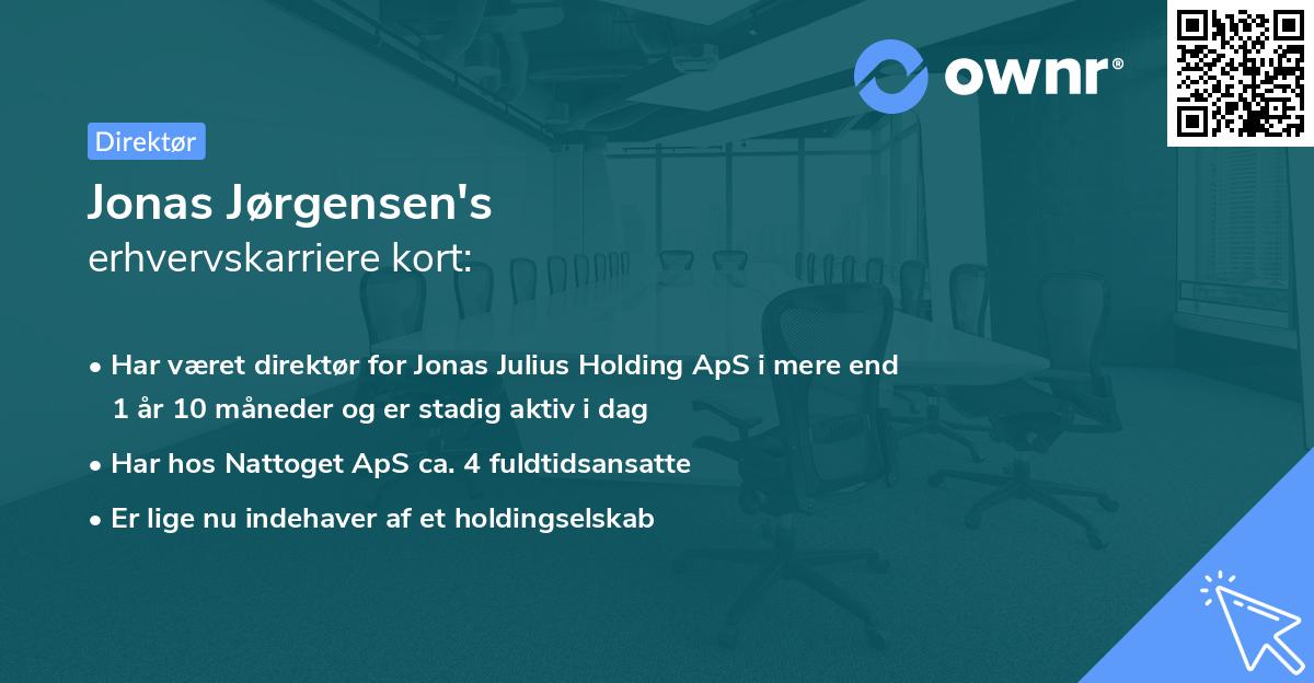 Jonas Jørgensen's erhvervskarriere kort