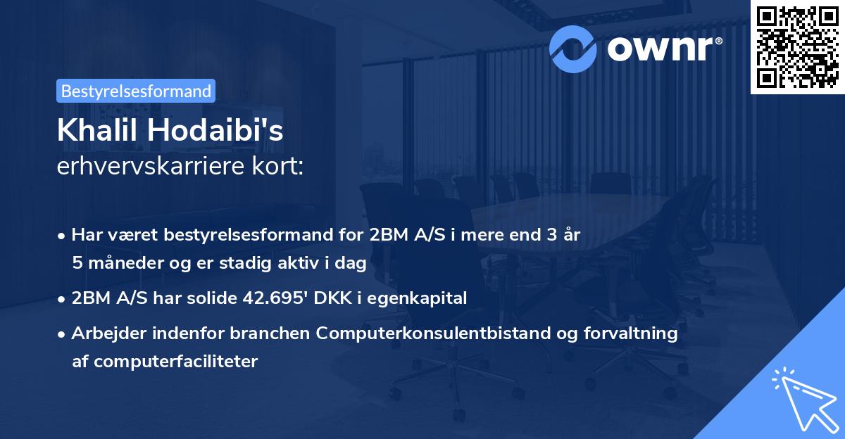Khalil Hodaibi's erhvervskarriere kort
