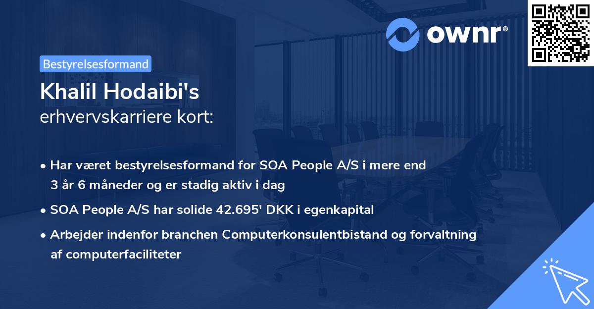 Khalil Hodaibi's erhvervskarriere kort
