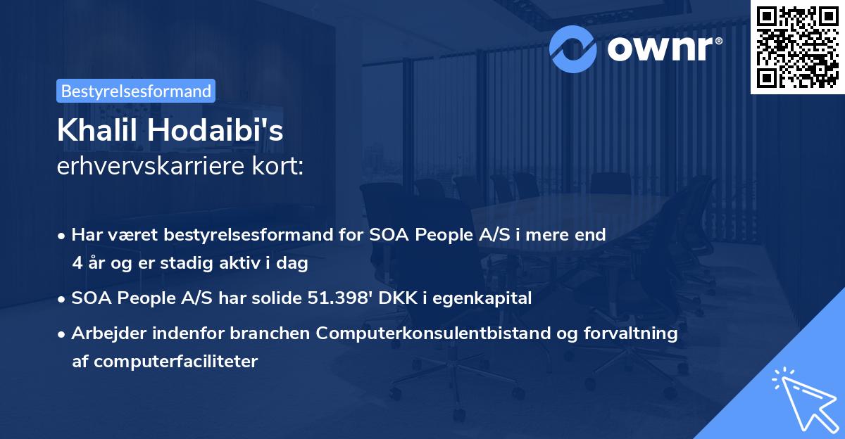 Khalil Hodaibi's erhvervskarriere kort