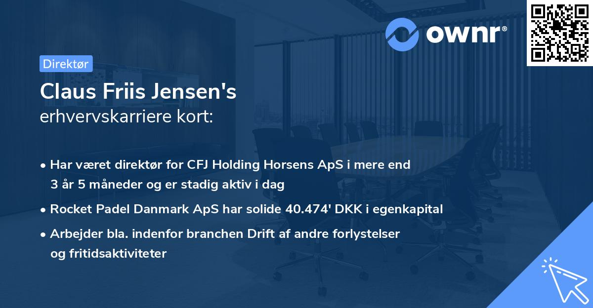 Claus Friis Jensen's erhvervskarriere kort