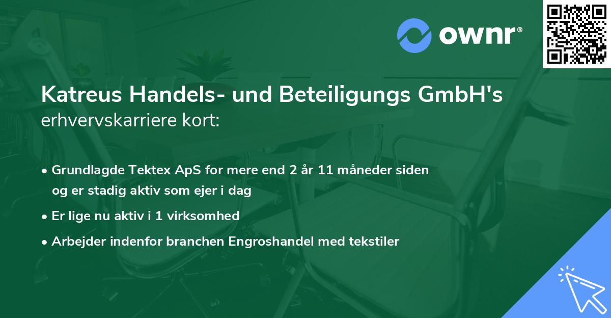 Katreus Handels- und Beteiligungs GmbH's erhvervskarriere kort