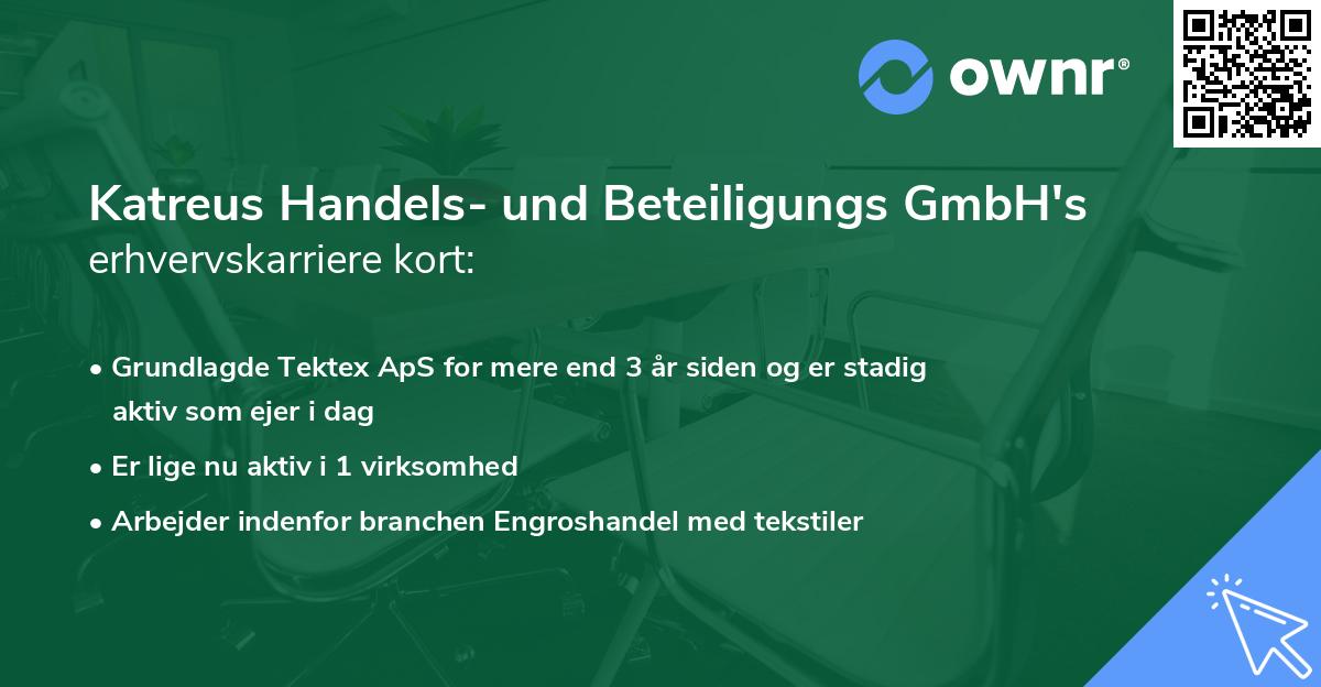 Katreus Handels- und Beteiligungs GmbH's erhvervskarriere kort