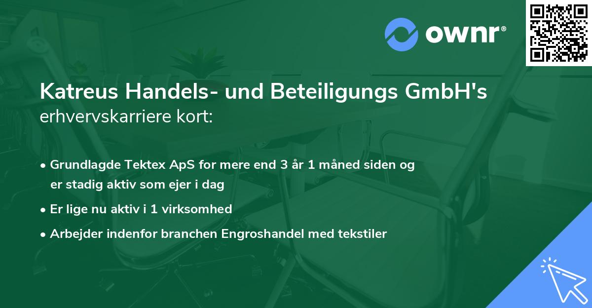 Katreus Handels- und Beteiligungs GmbH's erhvervskarriere kort