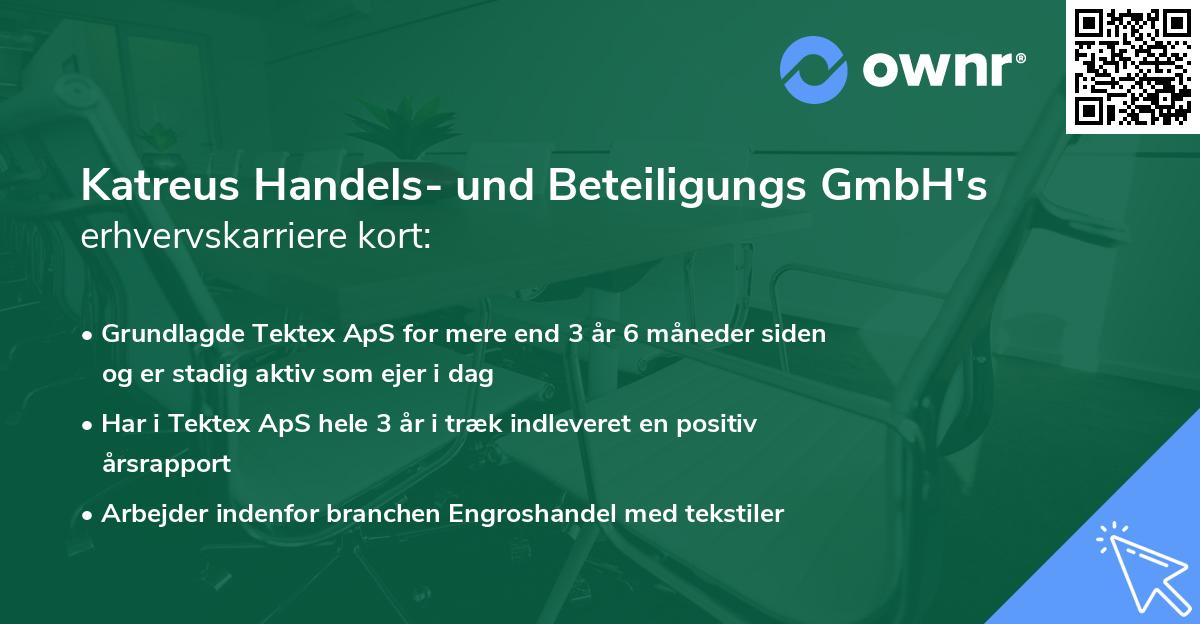 Katreus Handels- und Beteiligungs GmbH's erhvervskarriere kort