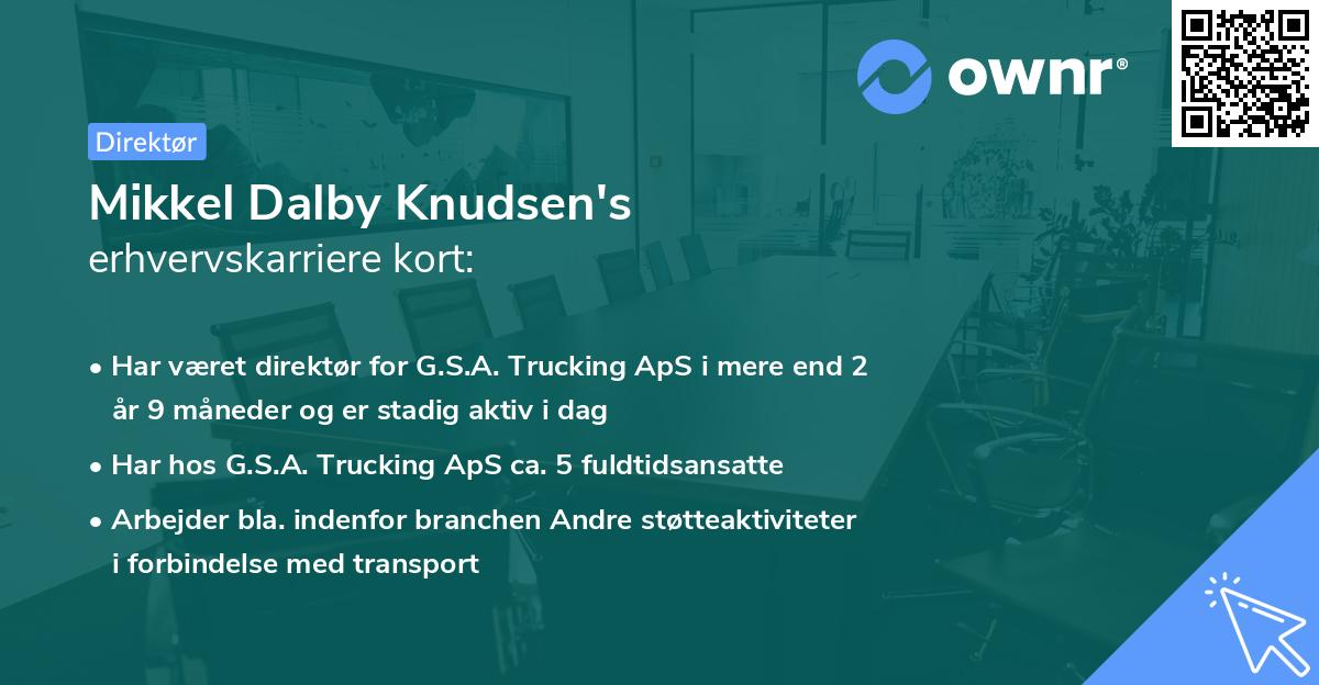 Mikkel Dalby Knudsen's erhvervskarriere kort