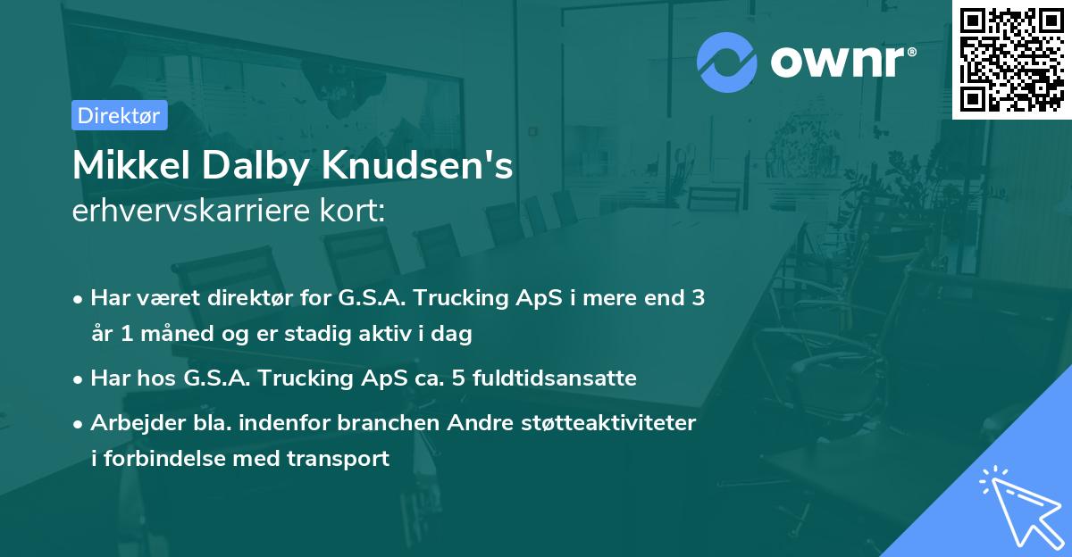 Mikkel Dalby Knudsen's erhvervskarriere kort