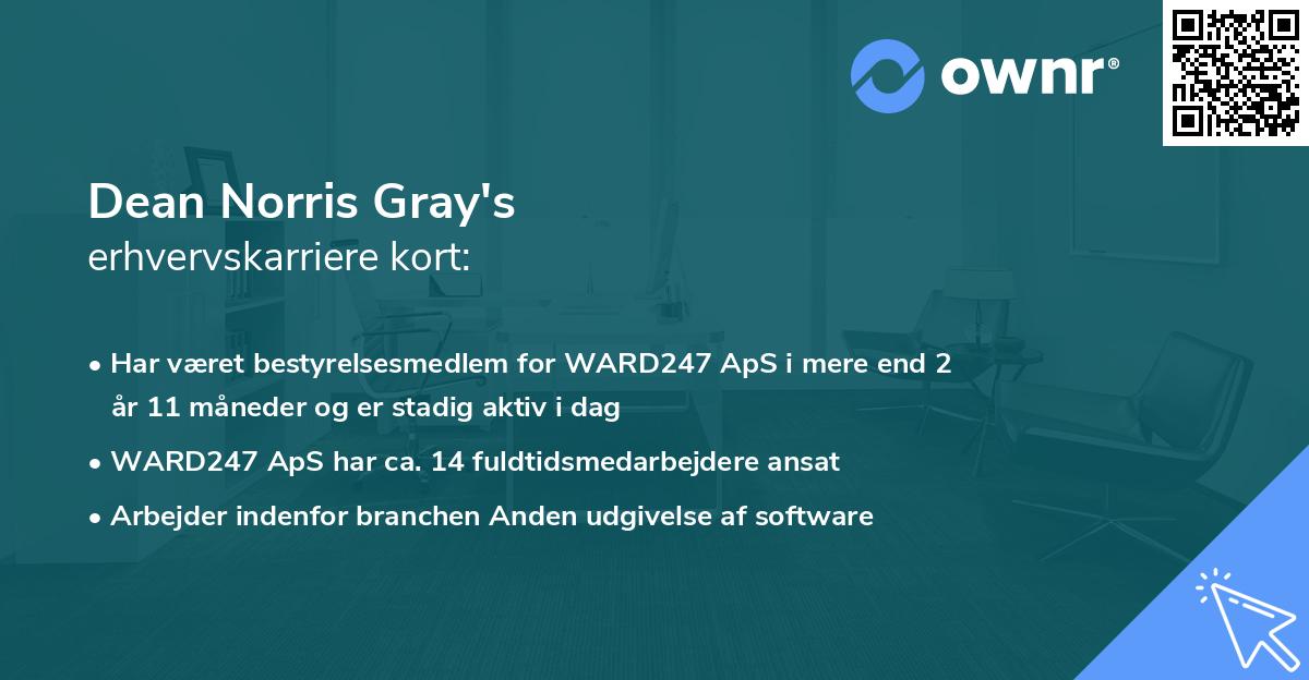 Dean Norris Gray's erhvervskarriere kort