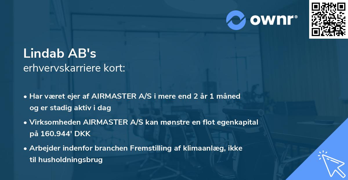 Lindab AB's erhvervskarriere kort