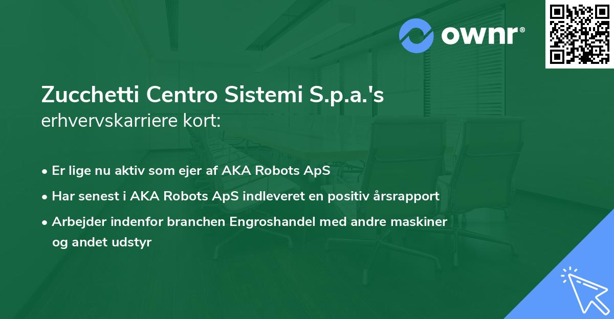 Zucchetti Centro Sistemi S.p.a.'s erhvervskarriere kort
