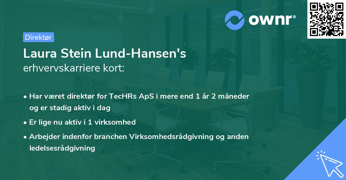 Laura Stein Lund-Hansen's erhvervskarriere kort