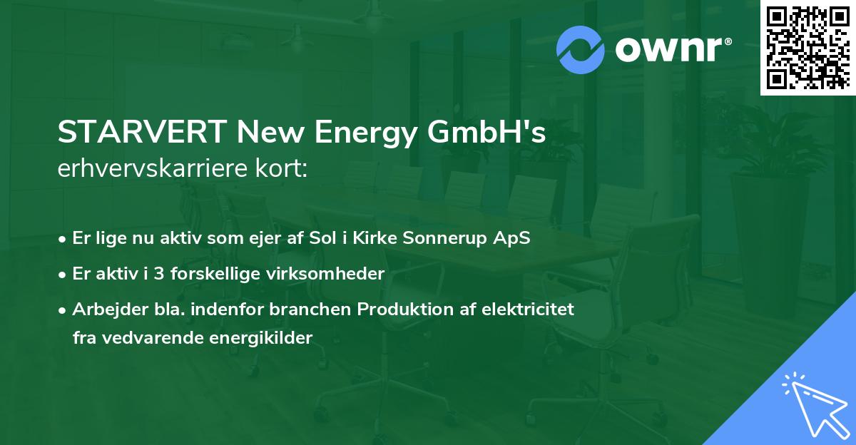 STARVERT New Energy GmbH's erhvervskarriere kort