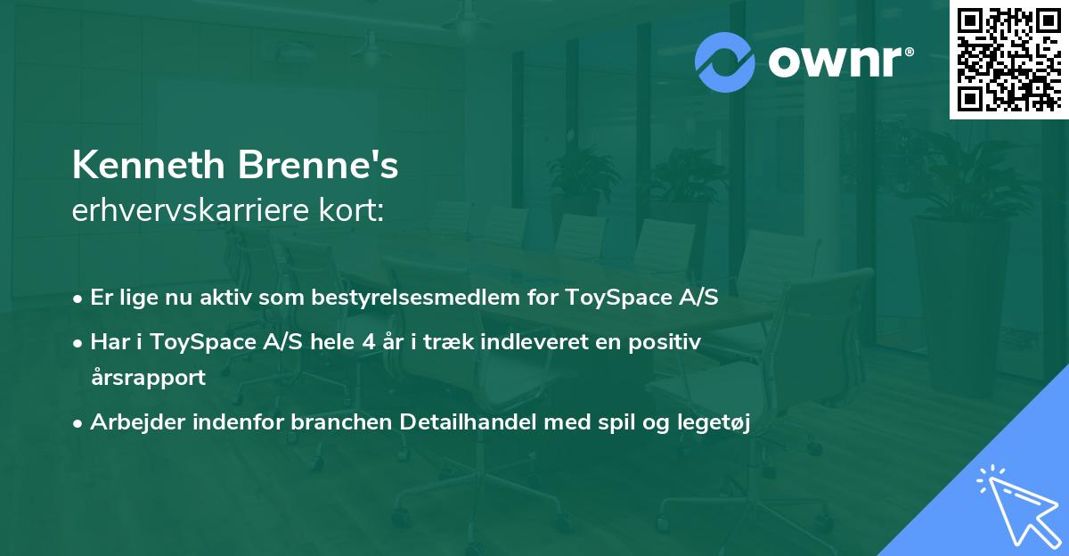 Kenneth Brenne's erhvervskarriere kort