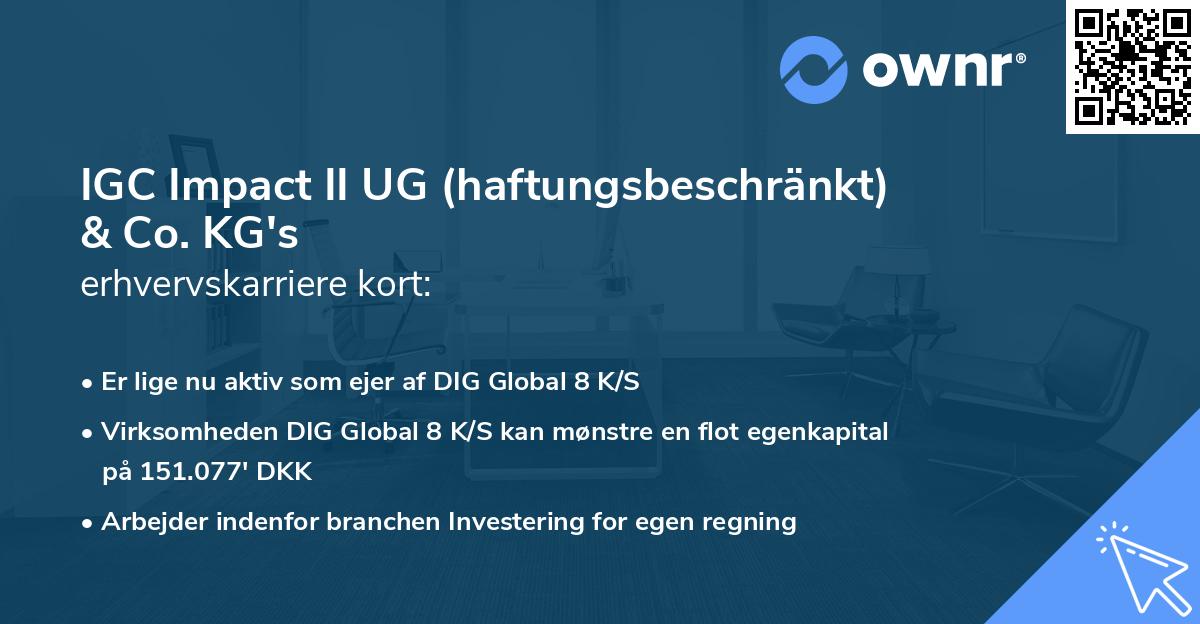 IGC Impact II UG (haftungsbeschränkt) & Co. KG's erhvervskarriere kort