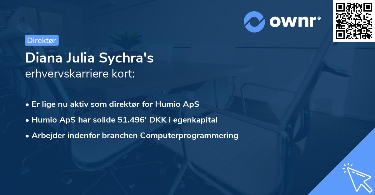 Diana Julia Sychra's erhvervskarriere kort