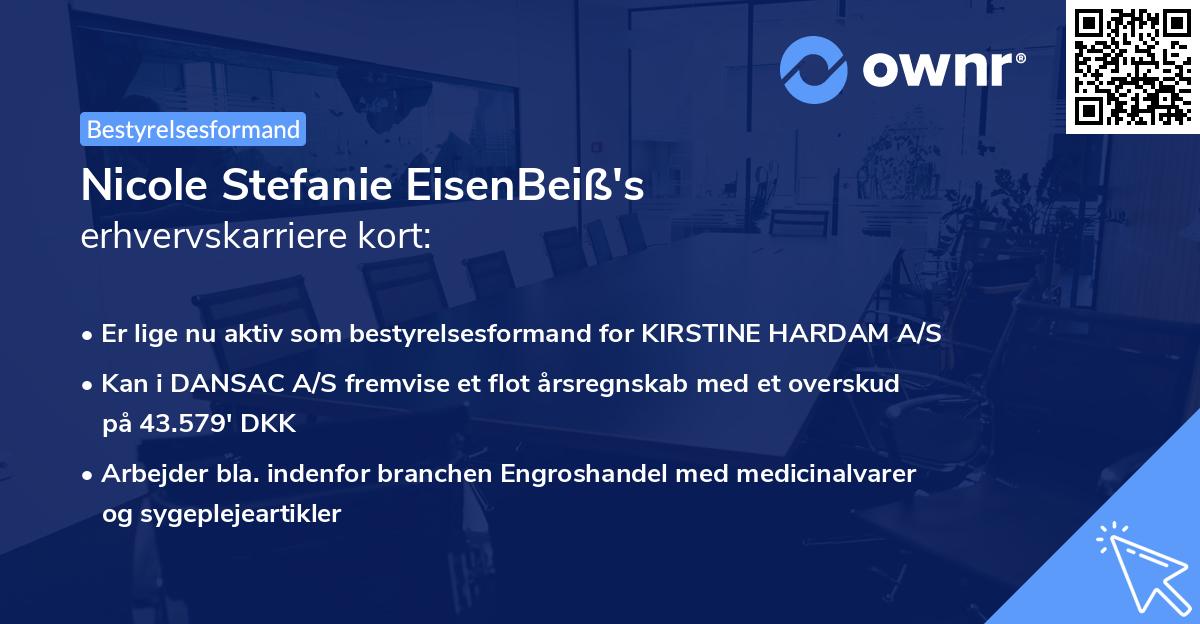 Nicole Stefanie EisenBeiß's erhvervskarriere kort