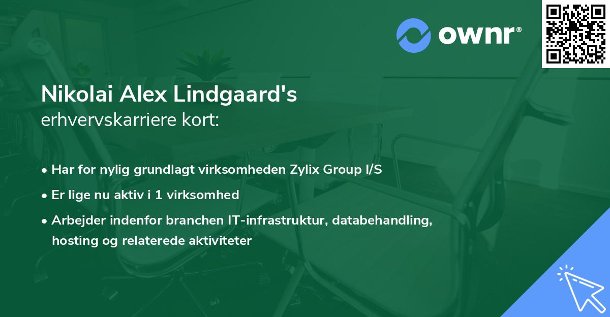 Nikolai Alex Lindgaard's erhvervskarriere kort